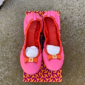 Brand New Tory Burch Eddie Flats Flamingo size 8.5